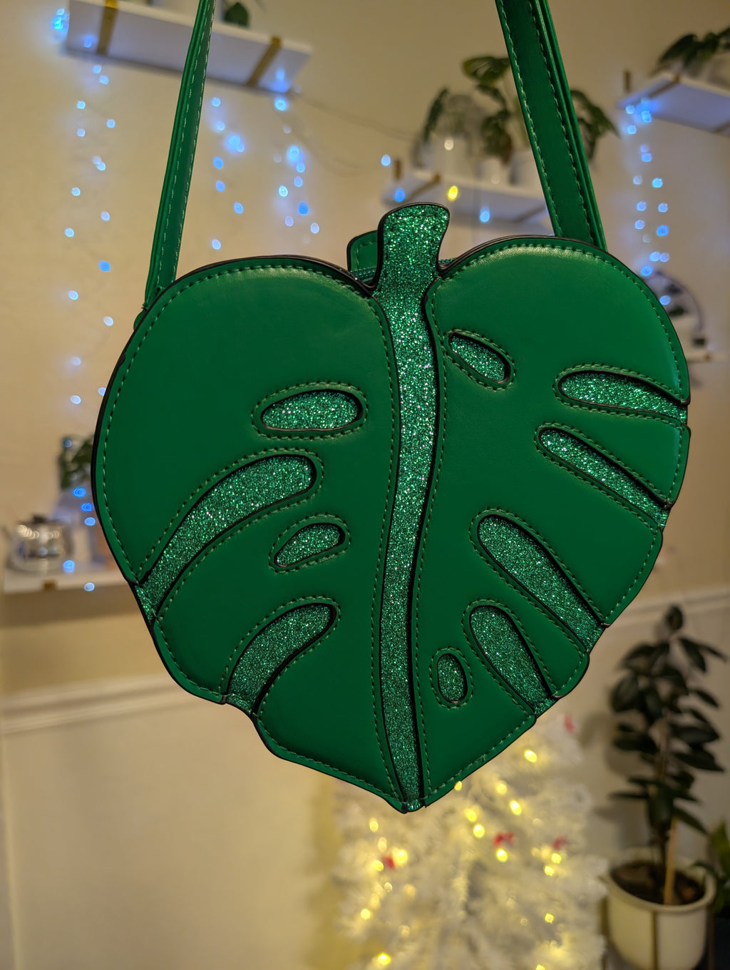 Monstera Leaf Sparkle Purse ✨ image 4