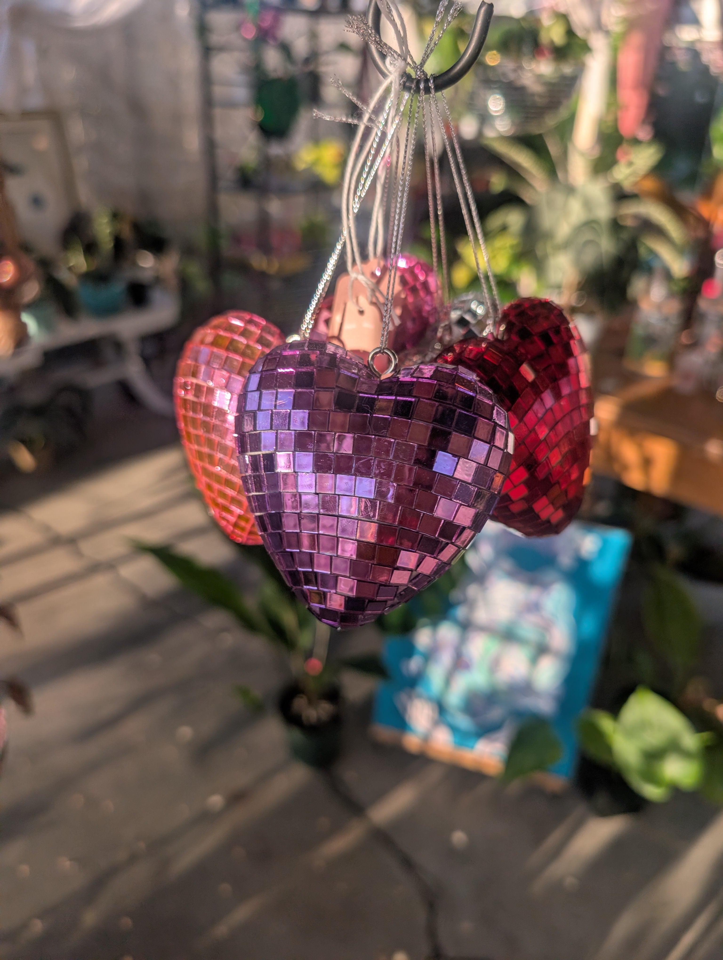 Pink Disco Heart Decor image 0