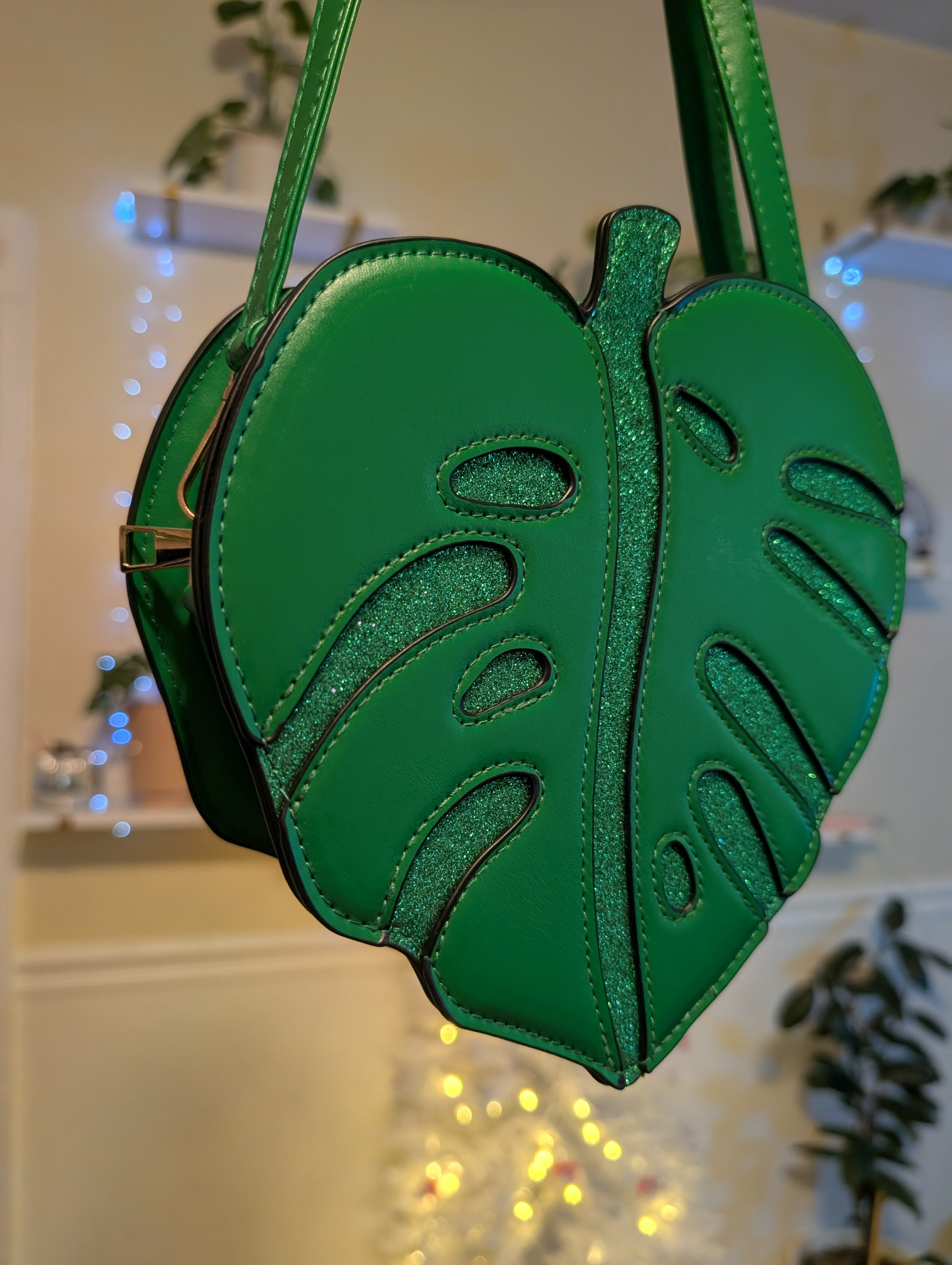 Monstera Leaf Sparkle Purse ✨ image 5