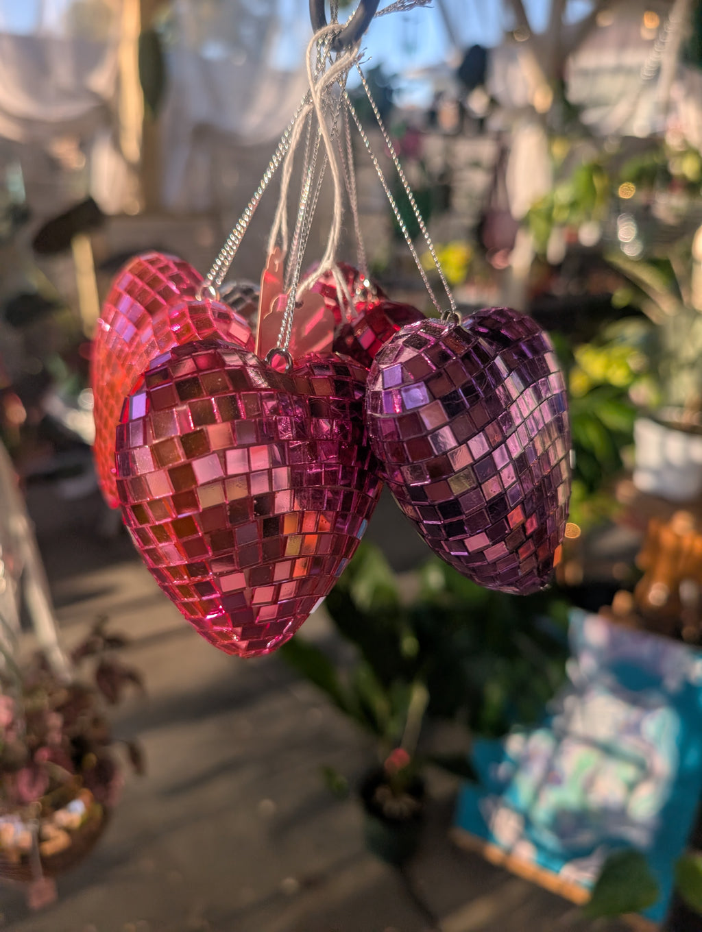 Pink Disco Heart Decor image 2