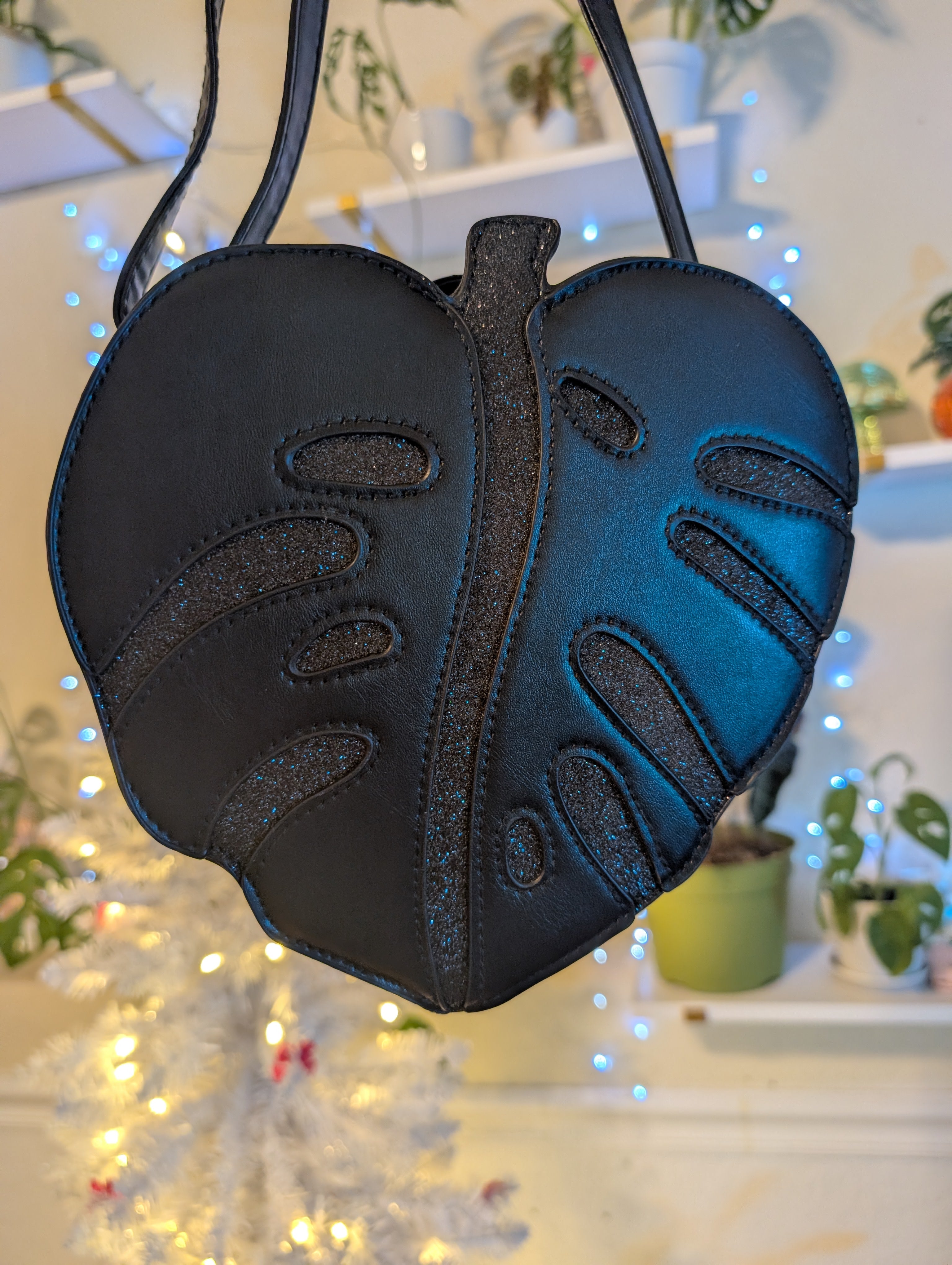 Monstera Leaf Sparkle Purse ✨ image 1