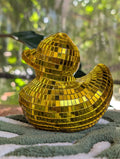 3" Disco mirrored golden duck